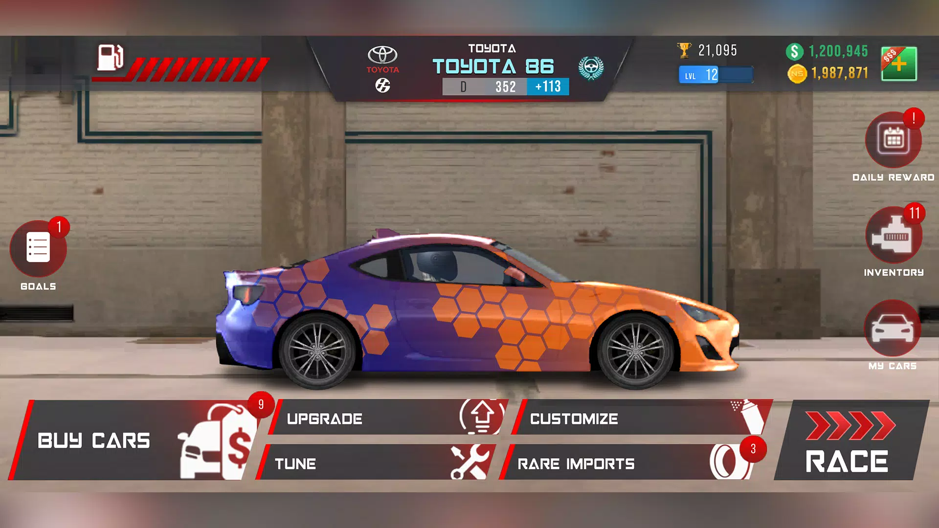 Nitro Speed: Drag Racing 2D Captura de tela 1