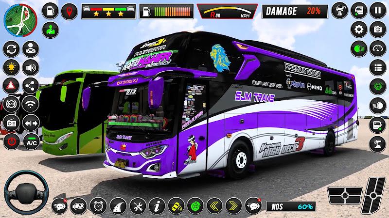 Luxury Coach Bus Driving Game Tangkapan skrin 3