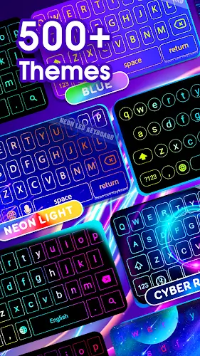 Neon LED Keyboard - कीबोर्ड स्क्रीनशॉट 3