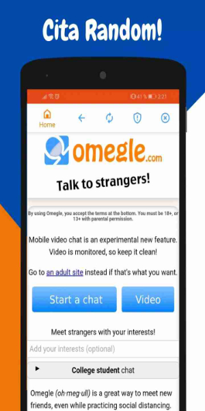 Omegle : Talk to Strangers স্ক্রিনশট 1