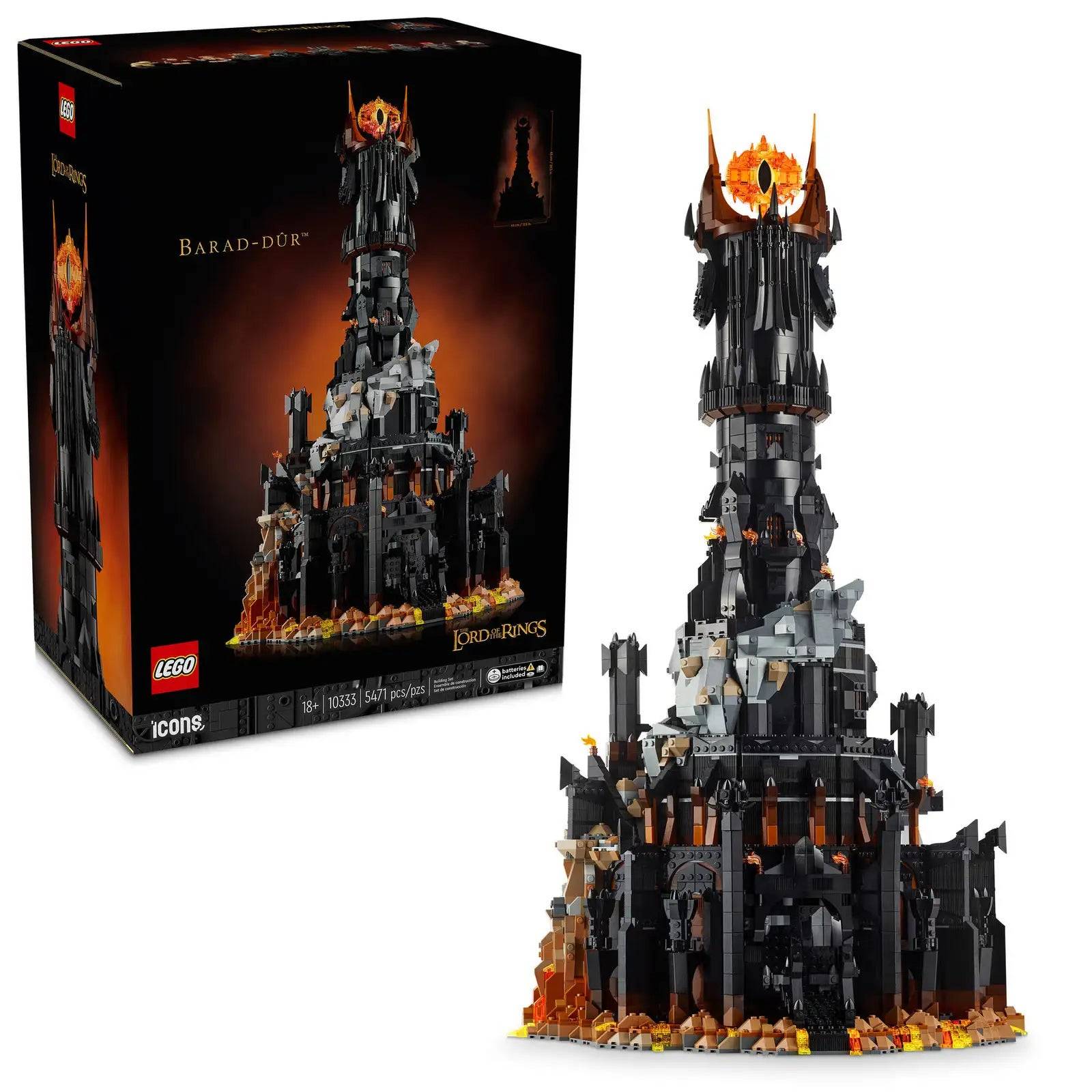 Ícones de Lego O Senhor dos Anéis: Barad-Dûr