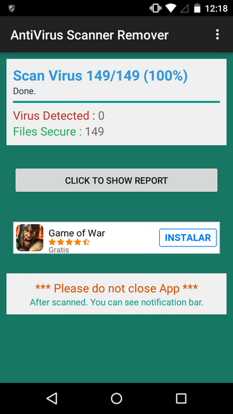 AntiVirus Scanner Remover Zrzut ekranu 3