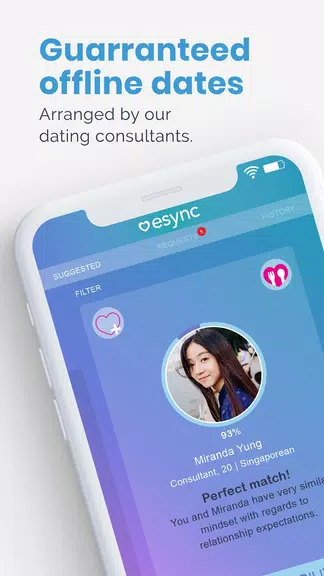 Esync - Singles Dating App ภาพหน้าจอ 1