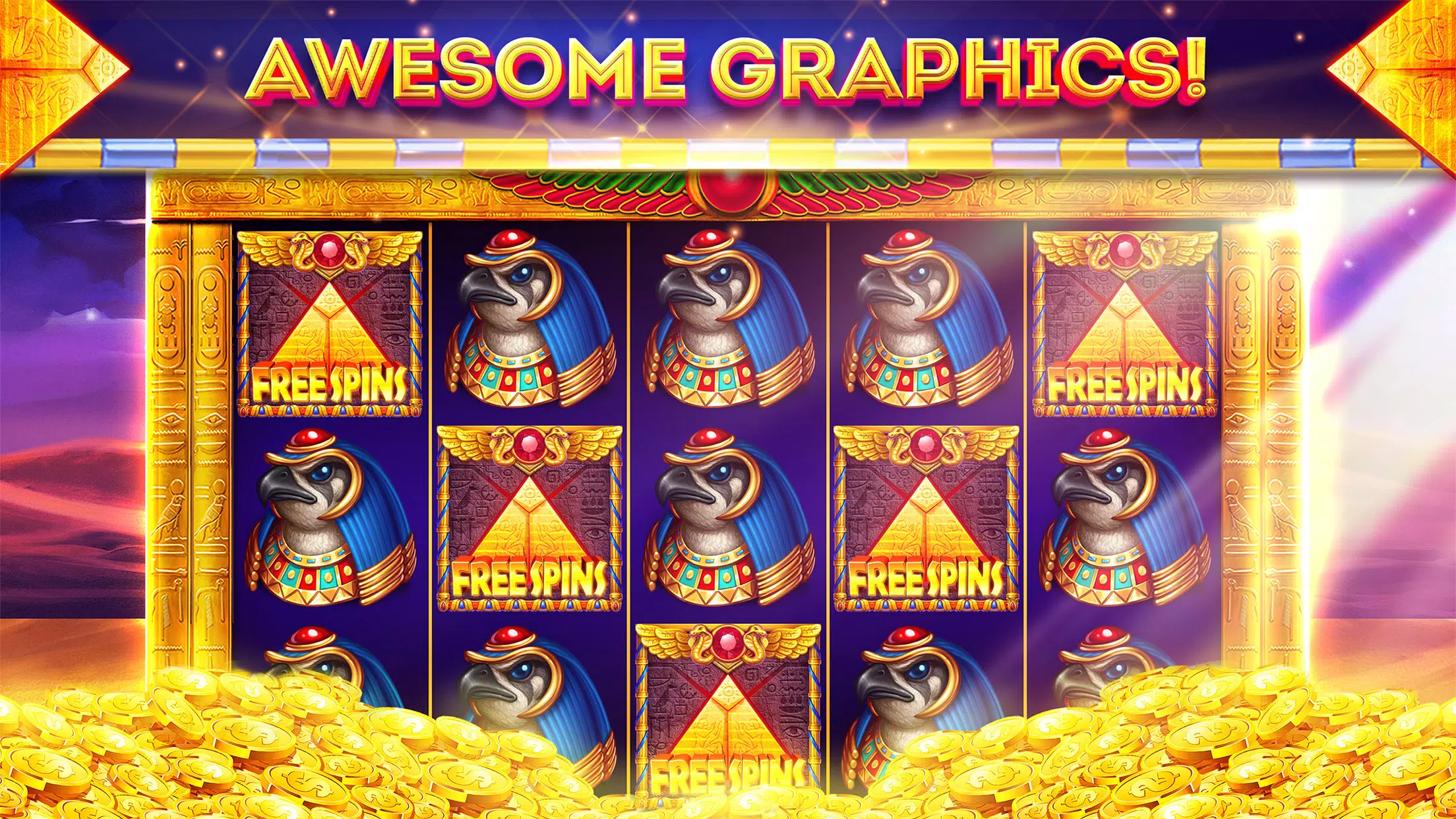 Pharaohs of Egypt Slots Casino應用截圖第2張