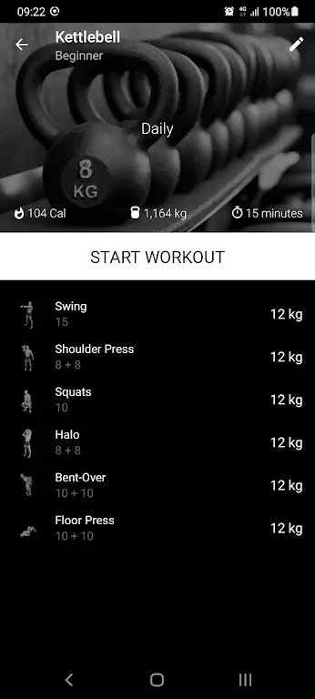 Kettlebell Home Workout Скриншот 3