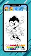 Teen Titans coloring cartoon ภาพหน้าจอ 1