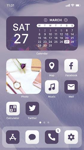 Wow Violet Theme - Icon Pack Screenshot 1