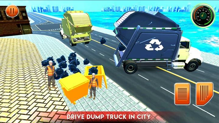 City Garbage Truck Driving Sim स्क्रीनशॉट 3