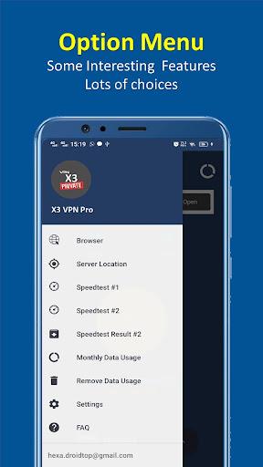 X3 VPN Pro - Fast , Secure & Unlimited VPN स्क्रीनशॉट 3