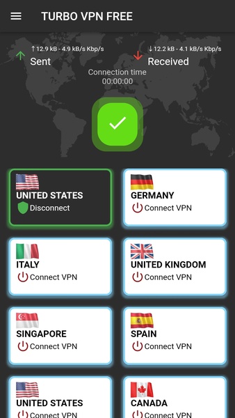 Turbo VPN Free 스크린샷 3