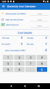 Electricity Cost Calculator Скриншот 3