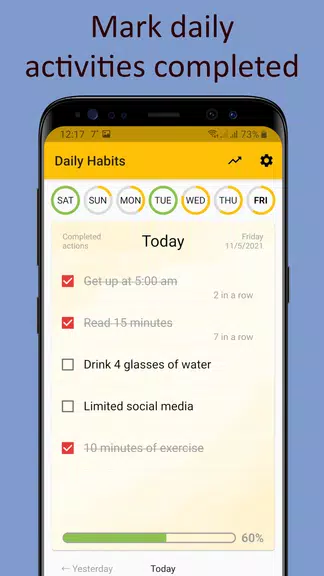 Daily activities tracker Ảnh chụp màn hình 1