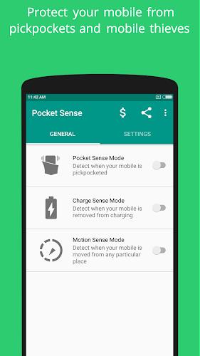 Pocket Sense - Theft Alarm App Screenshot 1