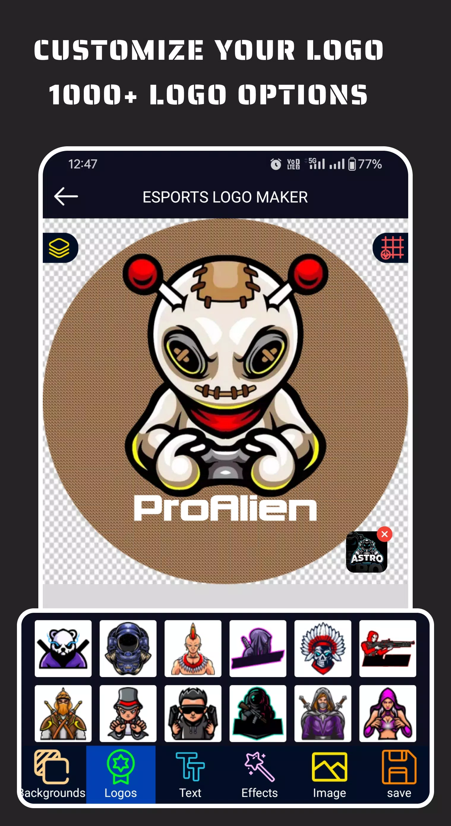 Esportify: Gaming Logo Maker 스크린샷 2