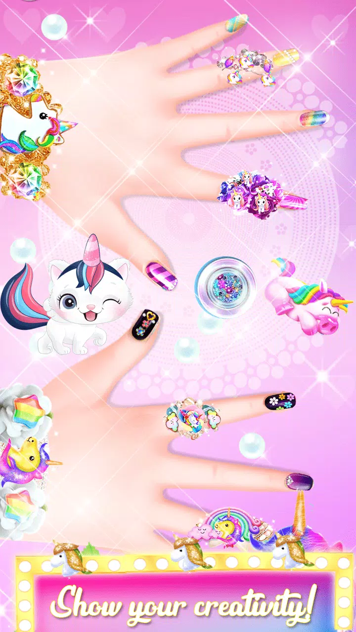 Unicorn Acrylic Nails Makeover Screenshot 4