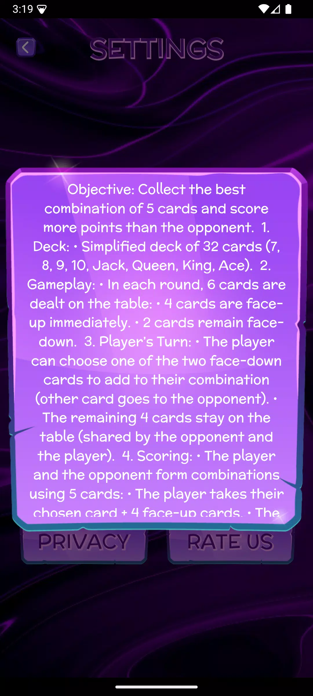 Five Card Showdown Captura de pantalla 4