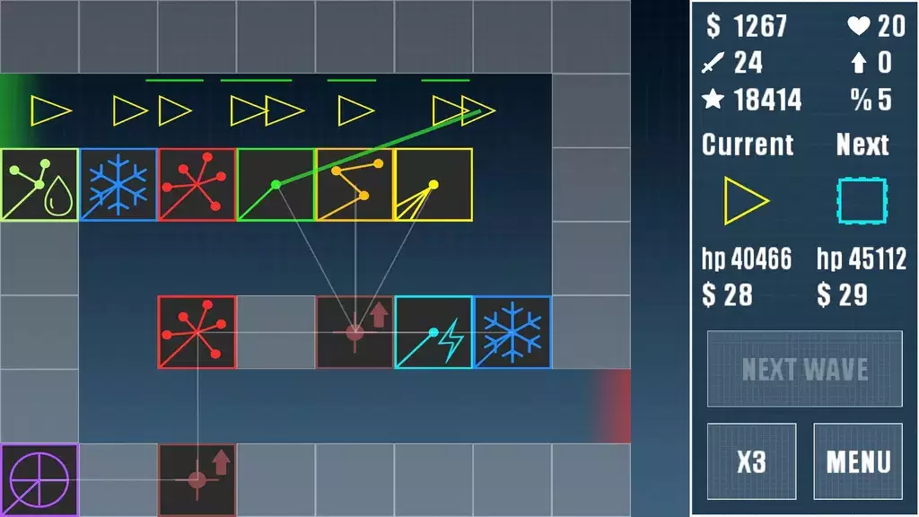 Laser Tower Defense Captura de tela 2