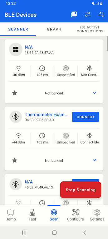 EFR Connect BLE Mobile App Screenshot 3