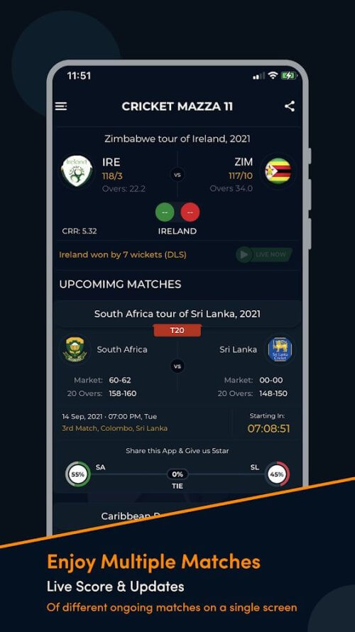 Cricket Mazza 11 Live Line Captura de tela 3