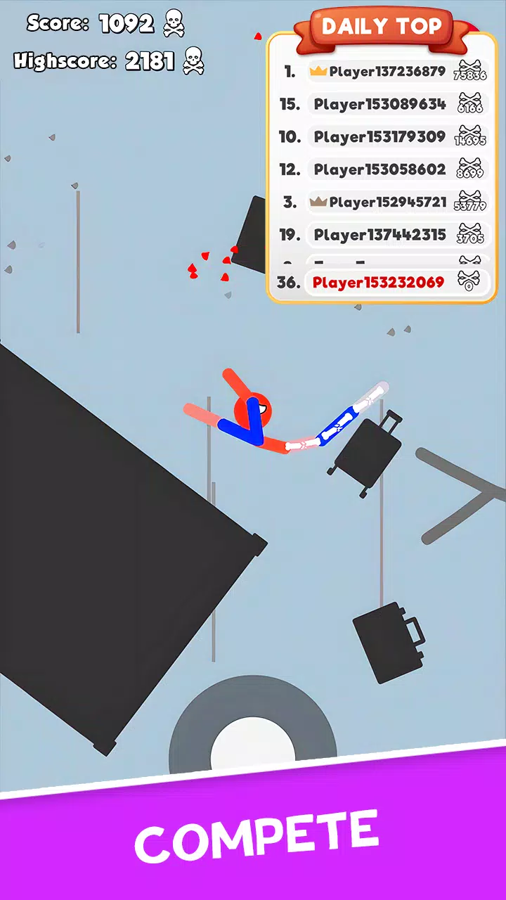 Stickman Broken Bones io Captura de tela 2