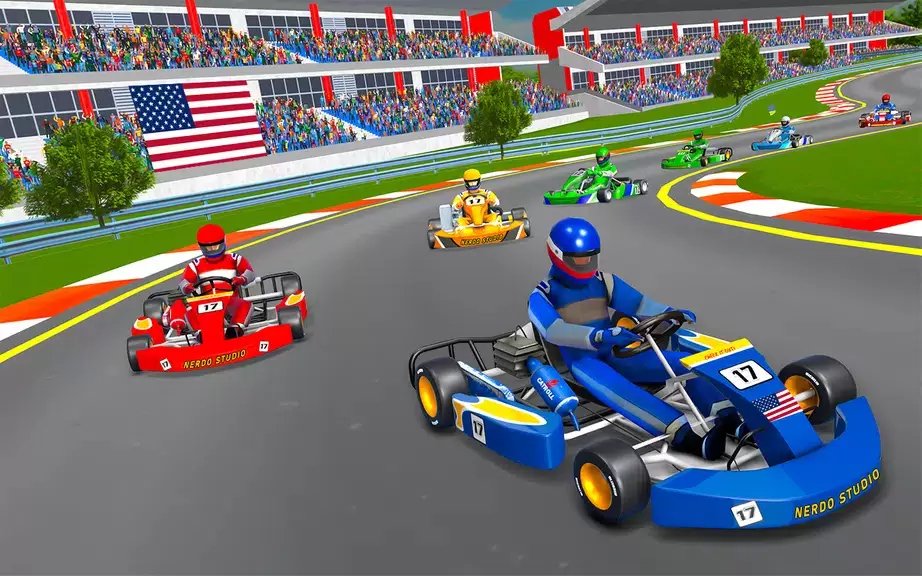 Go Kart Racing Games 3D Stunt Tangkapan skrin 3