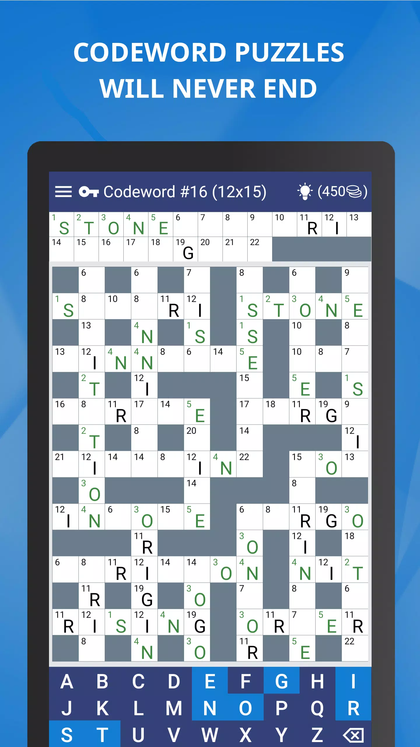 Keywords — Codeword Puzzle应用截图第2张