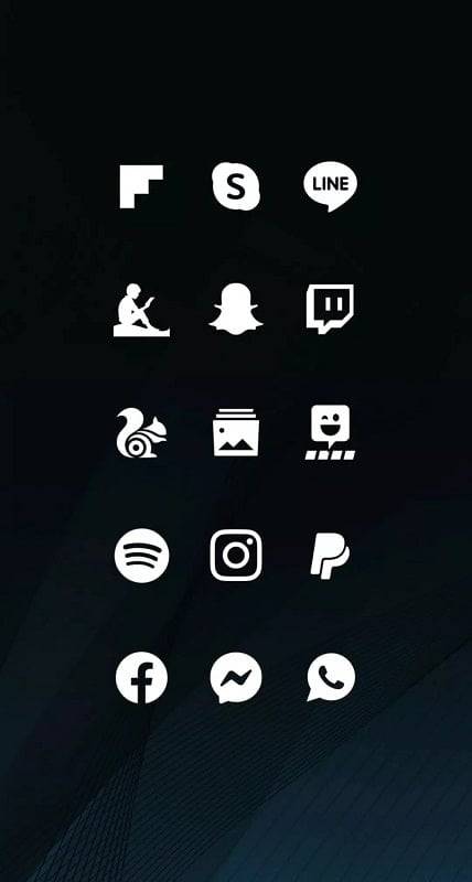 Whicons - White Icon Pack Capture d'écran 1