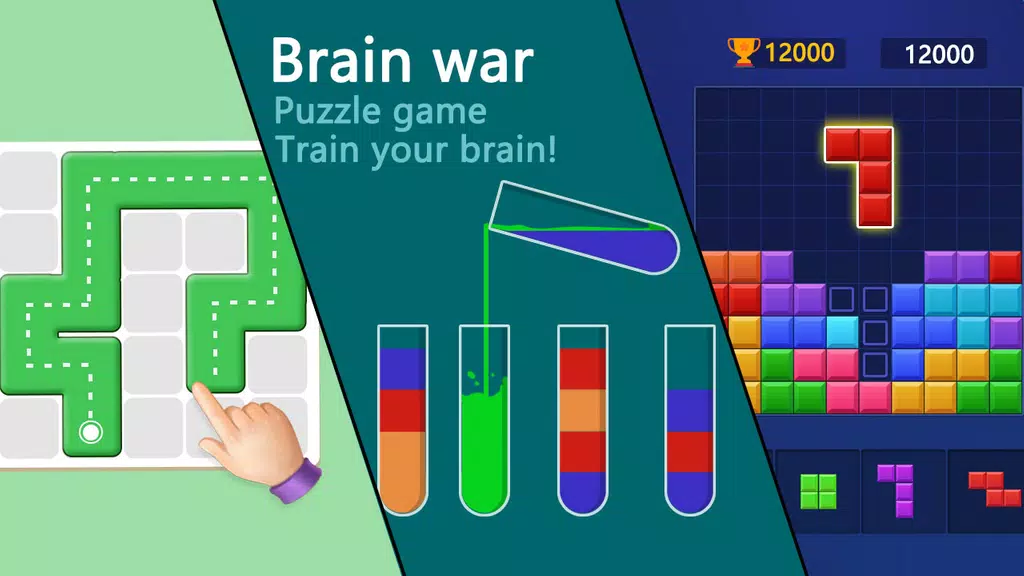 Brain war - puzzle game ဖန်သားပြင်ဓာတ်ပုံ 1