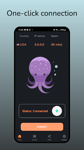 Octopus VPN & Proxy ဖန်သားပြင်ဓာတ်ပုံ 1