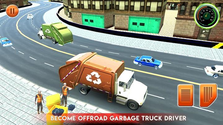 City Garbage Truck Driving Sim स्क्रीनशॉट 1