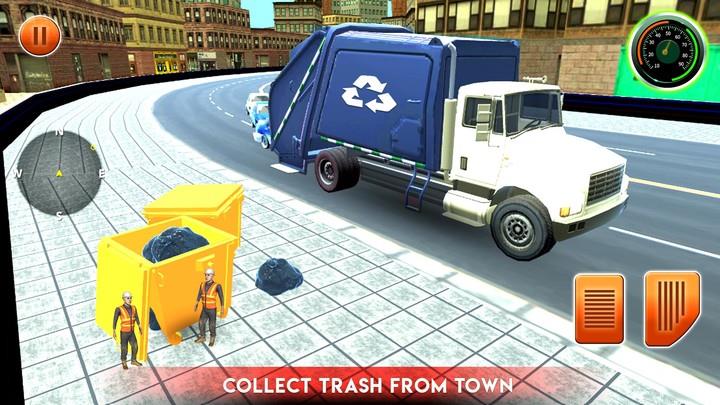 City Garbage Truck Driving Sim स्क्रीनशॉट 4