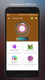 Advance VPN: Fast VPN App ဖန်သားပြင်ဓာတ်ပုံ 1