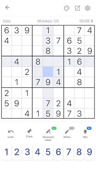 Sudoku - Classic Sudoku Puzzle Mod Capture d'écran 1