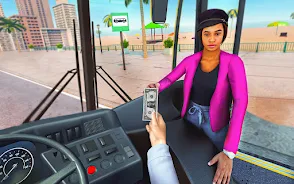 Bus Driving Sim- 3D Bus Games Schermafbeelding 1