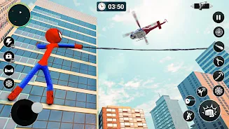 Flying Spider Rope Hero Games Screenshot 4