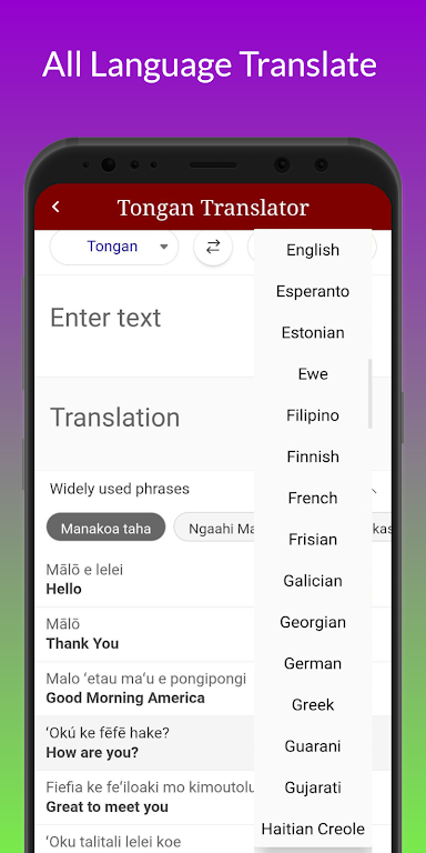 Tongan Translator Screenshot 2