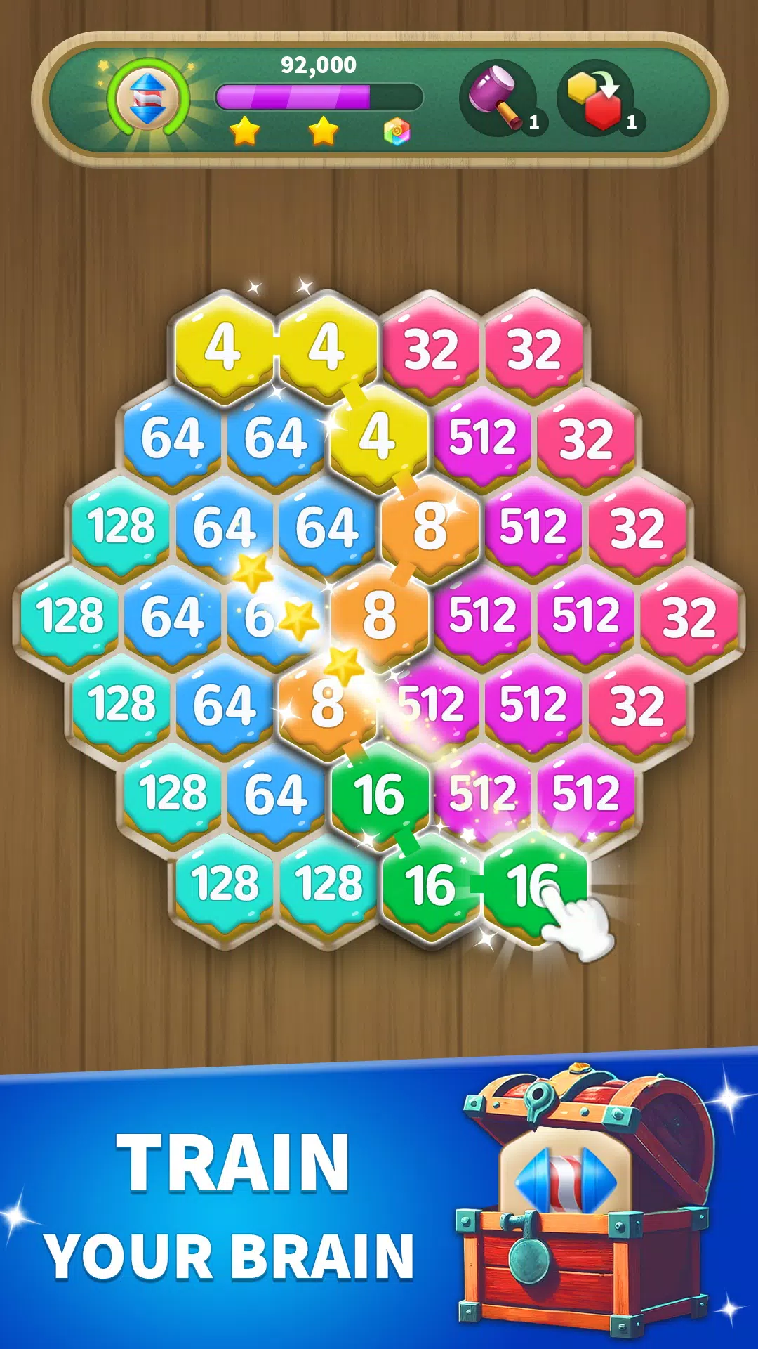 Hexa Connect: 2048 Puzzle Captura de pantalla 2