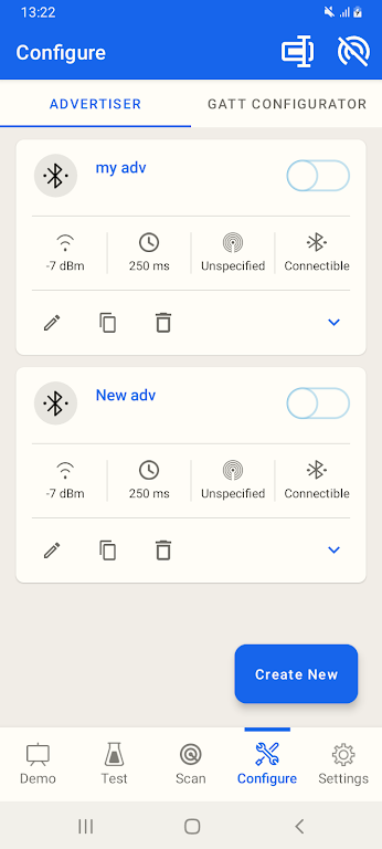 EFR Connect BLE Mobile App Screenshot 4