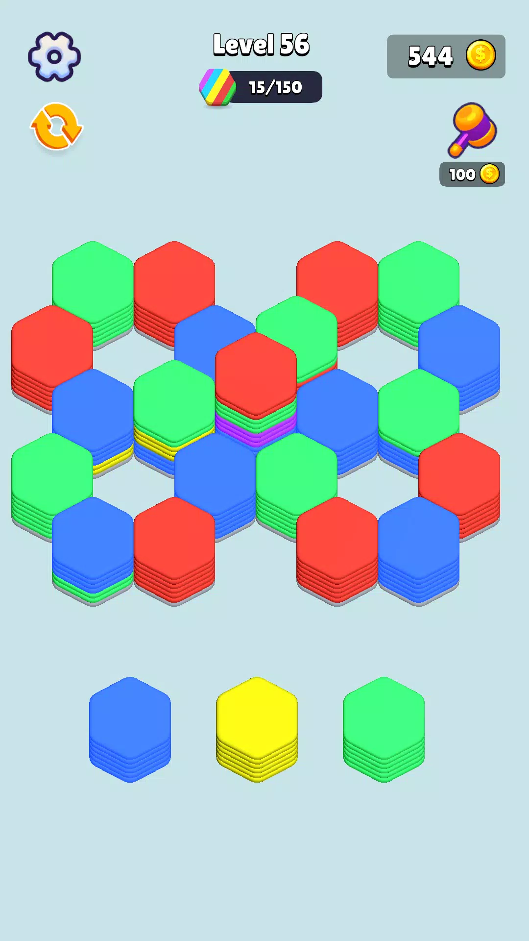 Stack Hexa Sort: Puzzle Match Ekran Görüntüsü 2