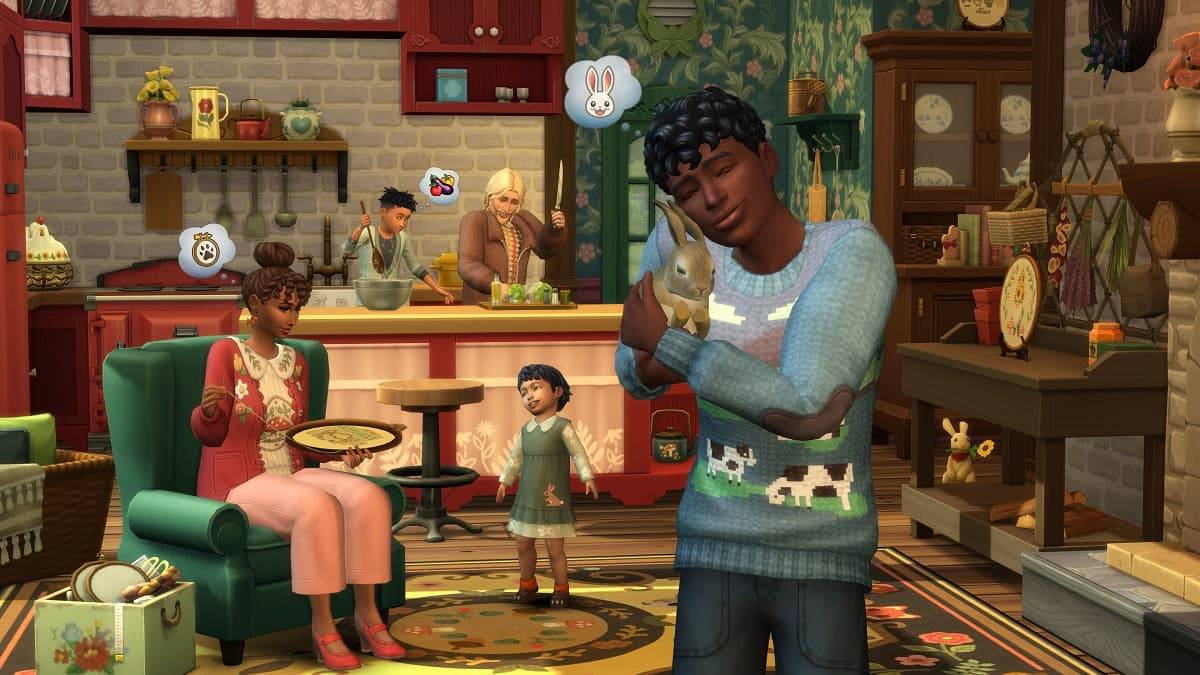 Sims che vivono nella vita di cottage