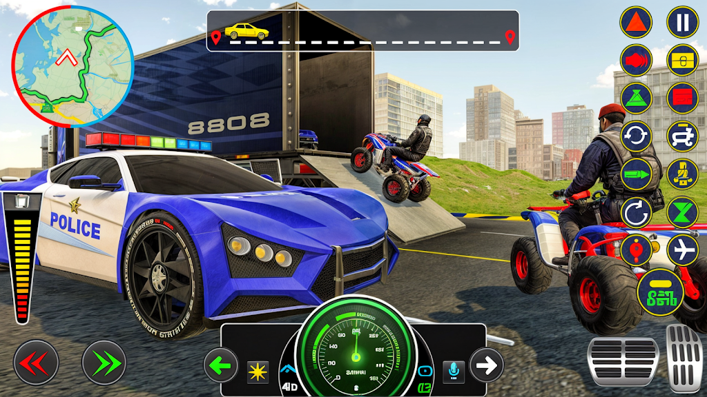 Police Muscle Car Cargo Plane Screenshot 4