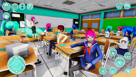 Anime Girl High School Life 3D スクリーンショット 2