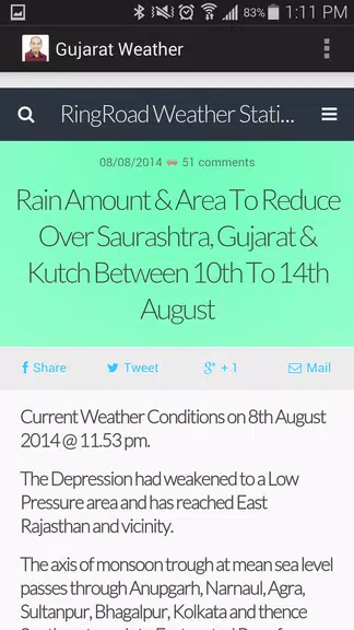 Gujarat Weather Schermafbeelding 2