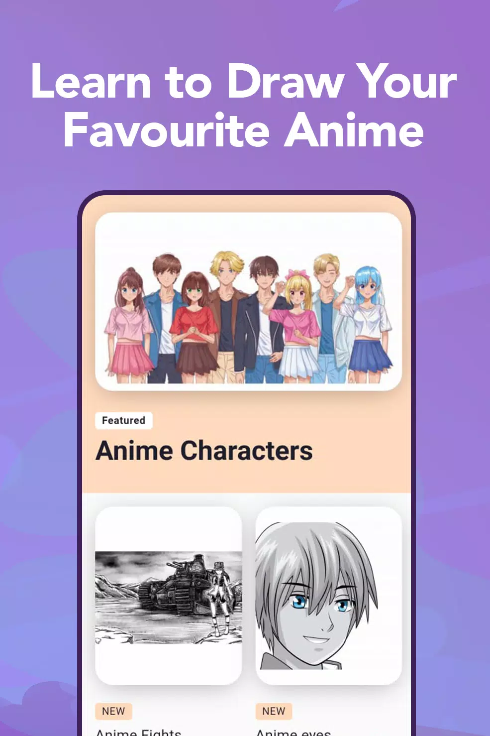 Learn to Draw Anime by Steps Capture d'écran 1