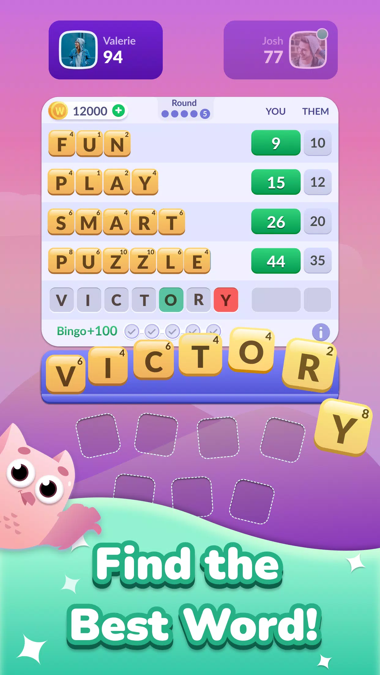 Word Roll - Word Bingo Capture d'écran 2