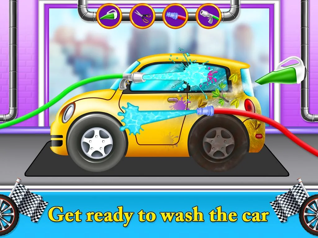 Auto car wash garage game स्क्रीनशॉट 1