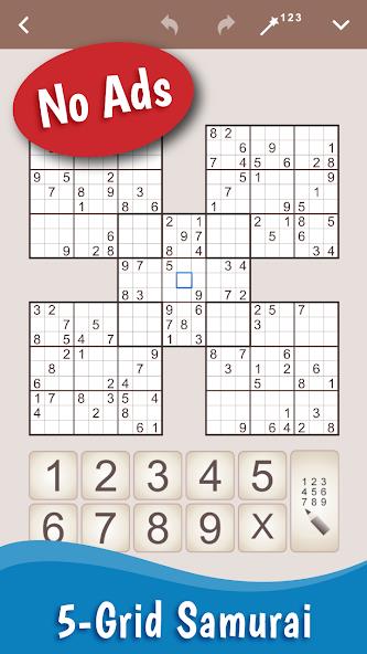 MultiSudoku: Samurai Sudoku Mod Capture d'écran 1