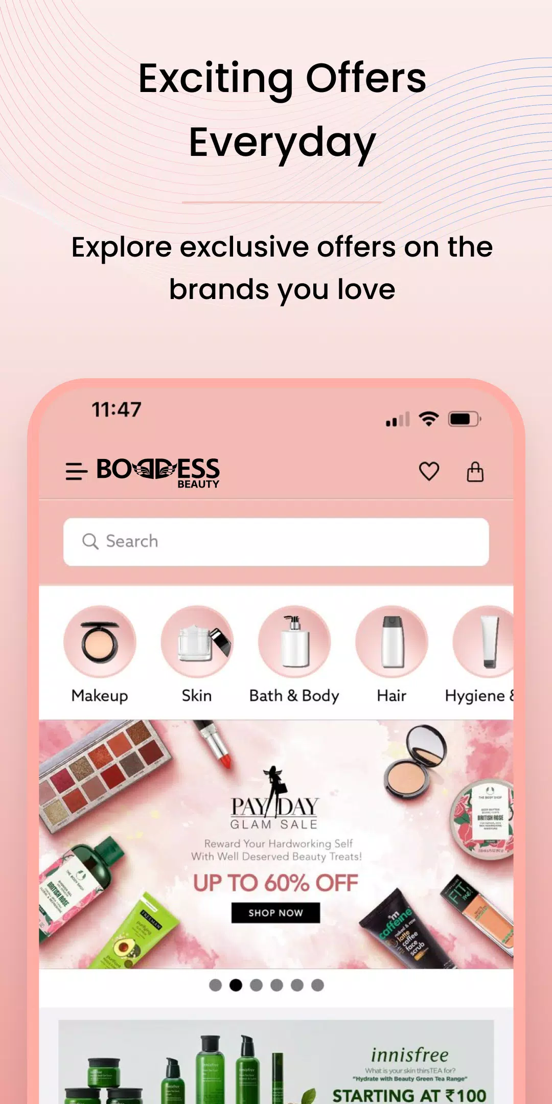 Boddess: Beauty Shopping App Captura de pantalla 2