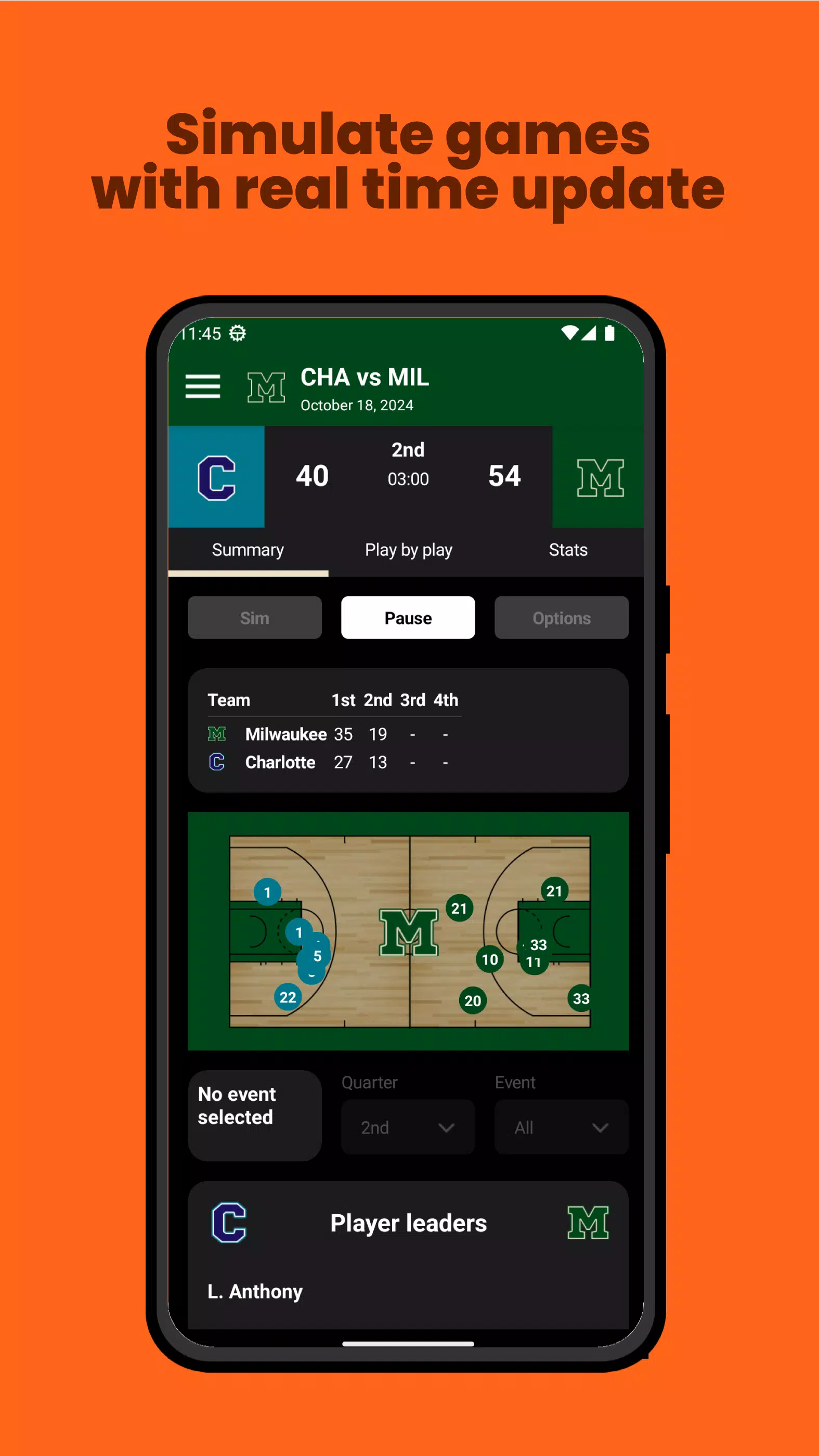 Schermata Basketball Legacy Manager 25 2