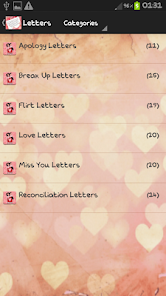 Love Letters & Romantic Quotes Screenshot 1